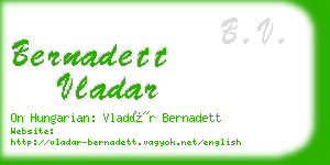 bernadett vladar business card